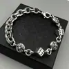 Nuevo y elegante pulsera de cruz para hombres a la moda, colección de pulseras vintage hechas a mano de alta gama europeas y americanas, directo del fabricante