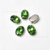 Atacado Colorido Fundo de Prata D Garra Oval Cristal Costurado à Mão Diamante Multifacetado Cristal de Vidro Jóias DIY Acessórios de Vestuário