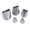Boquilla para Ribeteado de Media Fila, Boquilla de Acero Inoxidable para Pastel de Canasta de Flores Dentada de una Sola Fila, Juego de 5 Piezas de Herramientas para Hornear
