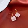 Brincos de Pino Flor Gota de Óleo Vintage Antigo Médio Prata Moda Retrô Elegante Tachas de Orelha Nicho Acessórios de Orelha High-end para Mulheres