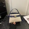 Nuevo Modelo Primavera 2026 con Diseño de Patrón de Piedra, Gama Alta, Moderno, Elegante, Versátil, Sencillo, Bandolera, Bolso de Mano Kelly