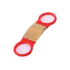 Placa de identificación para perro gato etiqueta de mascota multicolor silicona acero inoxidable galvanizado superficie brillante placa de nombre para collar mascota anti-pérdida tarjeta de identificación
