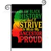 Bandera de Jardín Más Vendida Mes de la Historia Negra Serie Afroamericana Decoración de Patio Bandera de Lino Decoración Festiva