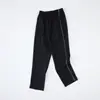 Pantalones de Uniforme Escolar Rayados Reflectantes para Niños y Niñas, Dos Rayas, Gris Azulado, Rayas Reflectantes Gris Rojizo, Pantalones Deportivos Rectos de Corte Holgado para Estudiantes de Secundaria y Preparatoria