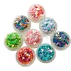 Botella Redonda de 3g Ilusión Dorada Estrella Doble Corazón de Durazno Brillo Colores Láser Joyería para Uñas Accesorios Polvo Brillante Lentejuelas