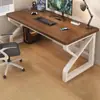 Escritorio de computadora, escritorio de madera maciza para uso doméstico, escritorio de dormitorio, escritorio de estudio moderno y simple para estudiantes, escritorio de oficina, escritorio para juegos de uso doméstico