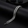 Pulsera de marca de moda europea y americana dominante moda Pulsera de cadena para hombre y mujer pulsera simple de acero de titanio accesorios hip hop para mujer