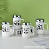 Taza Espejo de Cerámica con Tapa Set de Regalo Portátil Taza Taza de Café Taza de Regalo logo impreso