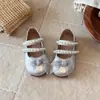 Zapatos de Cuero para Niñas Zapatos de Princesa con Encaje y Perlas para Bebés Nuevo Estilo Primavera y Verano 2026 Zapatos Pequeños de Cuero Versátiles Estilo Princesa para Niñas Pequeñas