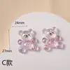Pingentes de Urso com Gradiente de Glitter Acessórios de Resina DIY Cola de Creme Materiais para Joias Adesivos de Resina Luminosos