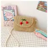 Bolsos Infantiles Estilo Nuevo Lindos Tejidos de Paja Accesorios para Niñas Pequeñas Billetera Ligera Bolso Cruzado para Bebé Bolso de Hombro Juguetón