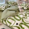 Conjunto de Cama de Algodão Lavado de Quatro Peças no Estilo Ins Capa de Edredom Solteiro Dormitório Estudantil Colcha Conjunto de Três Peças para Primavera e Verão