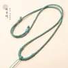 Pingente de Jade Tecido à Mão 3mm Cordão de Colar Ajustável com Nó de Diamante, Cordão de Alta Qualidade para Homens e Mulheres, Estilo Chinês