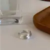 Anel Estilo Coreano Simples Versátil Luxo Leve Design de Nicho Fio de Prata Moda Personalidade Versátil Minimalista Anel para Dedo Indicador
