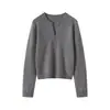 ¡Solo quiero tenerlo! Suéter 100% cachemir puro para mujer, suéter de punto con cuello en V, color liso, suéter versátil como capa base, nuevo estilo de invierno