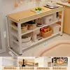 Estante de almacenamiento de cocina multifuncional de pie de múltiples niveles para el hogar, mesa extremadamente estrecha, banco de trabajo, armario de almacenamiento, armario de lado estrecho