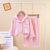 Ropa de aire acondicionado para niños ropa interior pijamas nueva algodón puro ropa para el hogar traje casual niños y niñas conjunto de dos piezas primavera y otoño