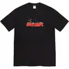 Camiseta Unisex de Manga Corta Supreme Trendy Streetwear Milán Algodón Puro Peso Pesado Clásica Suelta Versátil con Letras