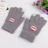 Directamente del Fabricante, Guantes de Lana con Pantalla Táctil para Mujer, Otoño e Invierno, Forrados de Felpa, a Prueba de Frío, Cálidos, Lindos Guantes de Punto con Dibujos Animados al por Mayor