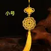 Colgante Grueso de Nudo Chino con Monedas Grandes de los Cinco Emperadores para Puerta de Sala de Estar, Monedas de los Diez Emperadores para Atraer Riqueza y Proteger el Hogar, Adorno de Monedas de Cobre para la Paz