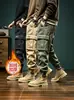 E-commerce Transfronteiriço do Sudeste Asiático Calças de Trabalho Pesadas Estilo Americano Masculinas Temporada Outono/Inverno Perna Afunilada Calças Casuais Tendência Soltas Mais Veludo