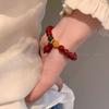 2023 Nuevo Nuevo Pulsera con Colgante de Flor de Loto Aramba Estilo Chino para Mujer Vintage con Cuentas Cuerda de Mano Bolsa de la Fortuna Artesanías