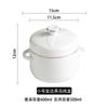 Olla de Cerámica de Doble Capa para Estofado Borde Dorado Hotel con Tapa Dobles Tapas Dobles Asas Tazón para Estofado de Nido de Pájaro Olla Interior Taza para Huevo al Vapor Olla para Estofado Tazón Pequeño para Sopa