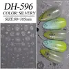 Adesivos de Unha Estrela e Lua Planos 3D Hot Stamping Dourado e Prateado Deus Sol Estrela e Lua Adesivos de Unha Joias Estilo Dh