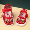 Zapatos con Cabeza de Tigre para Primavera y Otoño Zapatos de Tela Mille Layer para Niños Zapatos con Cabeza de Gato Bordada para Hombres y Mujeres Zapatos Folclóricos para Niños Pequeños Bordados a Mano