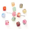 Pacote de Material para Acessórios de Joias, Pulseira, Colar, DIY Feito à Mão, Contas Quadradas Transparentes Acrílicas de Alto Brilho, Duas Cores