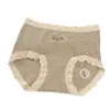 Calzones de Algodón Puro Transpirables que se Ajustan a la Cadera para Niñas 10A Encaje Jacquard Antibacteriano Leggings de Cintura Media para Mujer