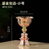 Porta Lámpara de Mantequilla de Cobre Rojo Candelabro Lámpara Larga Brillante India Lámpara de Mantequilla Líquida para el Hogar Interior Lámpara a Prueba de Viento Lámpara de Vela