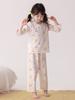Pijamas de Verano de Algodón Puro para Niñas, Pantalones de Manga Larga para Niños Grandes, Ropa para el Hogar Antibacteriana para Niños, Ropa de Aire Acondicionado para Niña, Traje Delgado