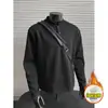 Otoño 2025 Estilo Americano Cómodo Moderno Calle Principal Pesado Patchwork Gama Alta Sudadera con Cuello Redondo Manga Larga Camiseta Tendencia para Hombre y Mujer