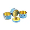 Fábrica de latas de hierro innovación Galleta Oreo caramelo té lata de hierro redonda combinación de tres capas lata de hojalata