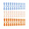 Europeu e Americano Popular Transfronteiriço Fosco Sólido Cor Gelo-Transparente Alto Padrão Trapezoidal Nail Art Unhas Usáveis Pontas de Unhas Postiças Acessórios
