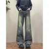 Vendas diárias de milhares de pedidos + fábrica própriaJeans estilo americano ins high street slim-fit com leve boca de sino para homens, cleanfit
