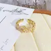 Anillo Abierto de Gota de Aceite Esmaltado Anillo de Lujo de Gama Alta Caja Ciega de Anillo Vivo Estilo Palacio Vintage Flor
