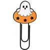 Marcador de Página de Clipe de Papel Grande Fofo de Halloween Desenho Animado Fantasma Abóbora Clipe de Papel Papelaria de Escritório Marcador de Página Criativo