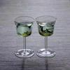 Copo de Vidro Resistente ao Calor Tradicional Clássico para Chá Verde Alta Transparência Base Alta Copo para Infusão de Chá Taça de Vinho Estrangeira Taça para Vinho Tinto Taça de Degustação