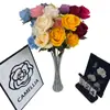 Flores Artificiais de Seda 3 Cabeças Série Rosa Alice Decoração de Casamento Casa Decoração de Corredor Salão de Casamento Atacado Transfronteiriço