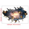 Amazon Novo 3D Autoadesivo Tear Wall Star Universo Planeta Mundo varíola Sala de estar Adesivo de Parede Decorativo