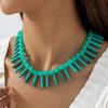 Collar de Aguacate con Perlas Blancas Estilo Bohemio Transfronterizo Europeo y Americano Estilo Playa Vacaciones Lindo Collar de Verdura para Mujeres