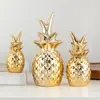 Adornos Cerámicos de Piña Minimalistas Modernos, Accesorios para el Hogar Chapados en Oro, Creativos para Sala de Estar, Estudio, Gabinete de Vino, Exhibición en Ventana