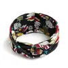 Diadema Bohemio Ins Versátil Elegante Nudo Cruzado Diadema Deportiva de Yoga Estampada Versión Ancha para Mujeres con Coronilla Alta