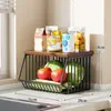 Prateleira de Armazenamento para Mesa, Aparador para Sala de Estar, Organizador em Camadas para Lanches e Copos de Água, Cesta de Armazenamento para Frutas e Vegetais de Cozinha