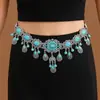 Cadena de Cintura Elegante de Metal con Girasol para Mujer de Comercio Exterior, Accesorio de Cintura Ajustable para Vestido, Cinturón de Cadena Multicapa de Gama Alta