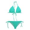 Traje de banho feminino 2024 novo sexy para seios pequenos com amarração no pescoço e renda nas costas beleza biquíni de três peças comércio exterior traje de banho de férias