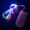 Ins chica led cadena de luces pequeñas parpadeantes ramo decoración de pastel Tanabata Día de San Valentín cadena de luces blanco cálido 1 metro