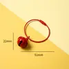 Anel de arame de aço com sino de cor doce, joias DIY, fivela para pendurar beads Perler, acessórios de chaveiro pintados, pingente de mochila, corda de arame de aço